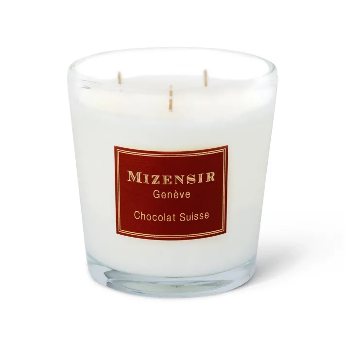 Grandes Bougies Parfumées^Mizensir Parfums Chocolat Suisse | Large scented candle